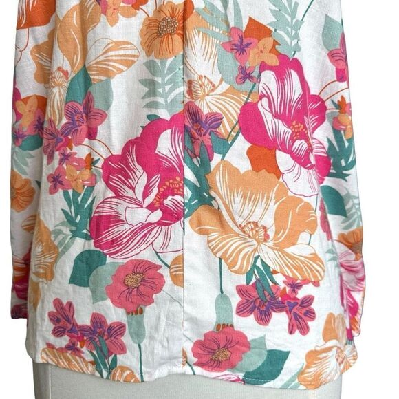 NWT Rachel Zoe Floral Print Sleeveless Keyhole Blouse - Picture 10 of 13